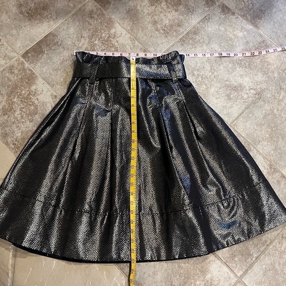 🆕 Express silver & black sash bow tie a line knee length full high rise … - Picture 3 of 9